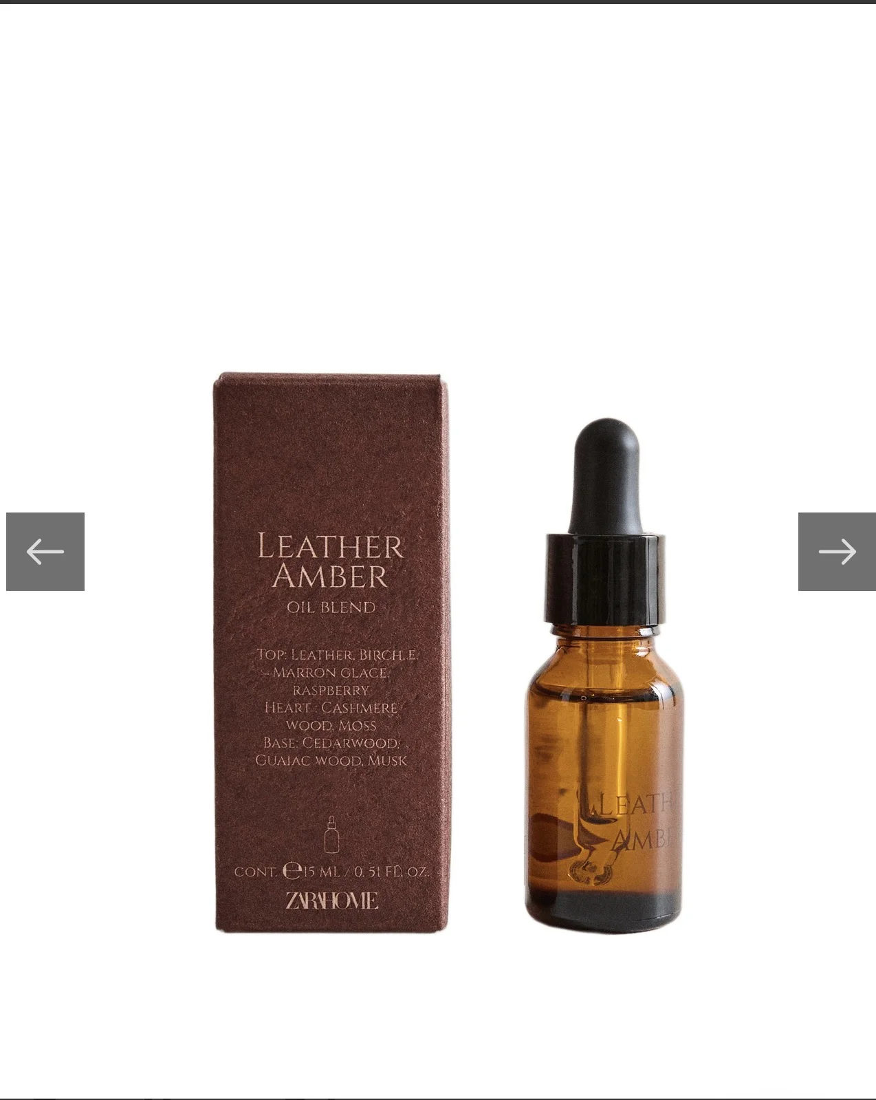 Zara Home эфирное масло Leather Amber - изображение 1