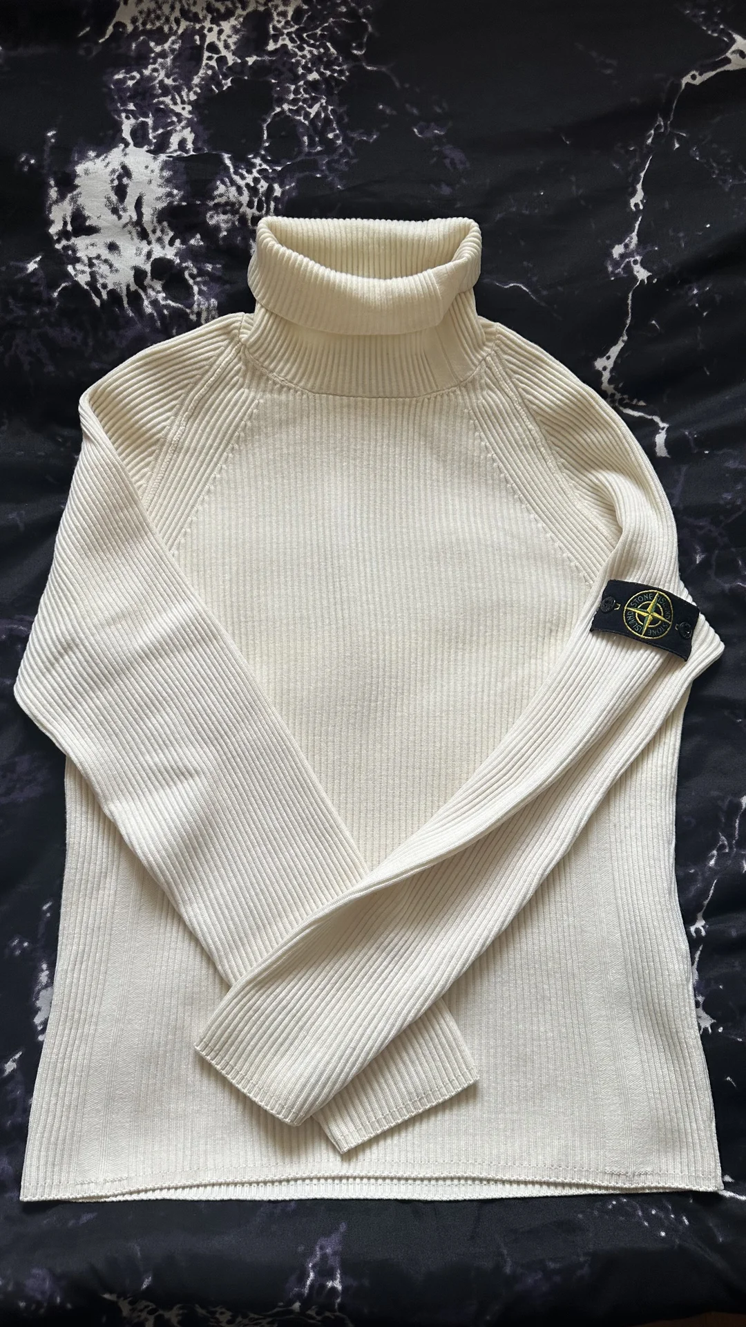 Stone Island White Wool Turtleneck - миниатюра 2