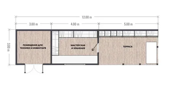 Хозблок "Ковбой с террасой" от 20 м2 - миниатюра 7