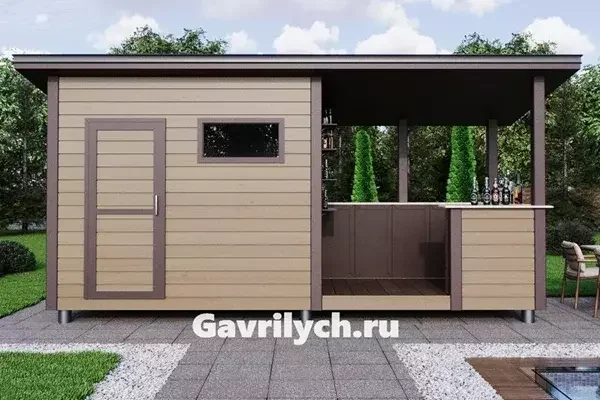 Хозблок "С барной стойкой" от 9 м2 - изображение 1