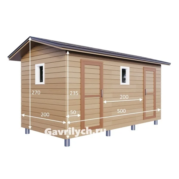 Хозблок "Садовник Double с перегородкой" от 9 м2 - миниатюра 4