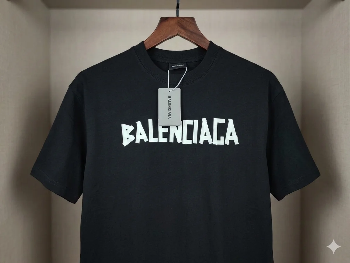 Футболка Balenciaga оверсайз крой - миниатюра 4