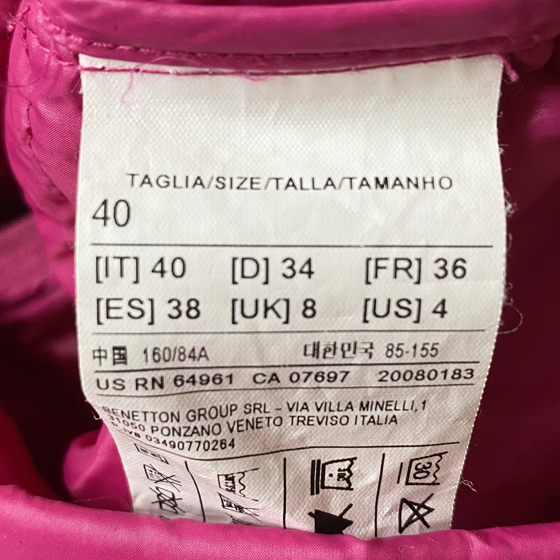 Куртка Benetton поддёва пух 42 - миниатюра 4