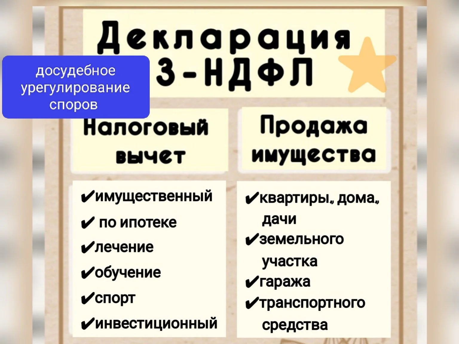 Декларация 3-НДФЛ. Налоги. Вычеты. Задолженность.