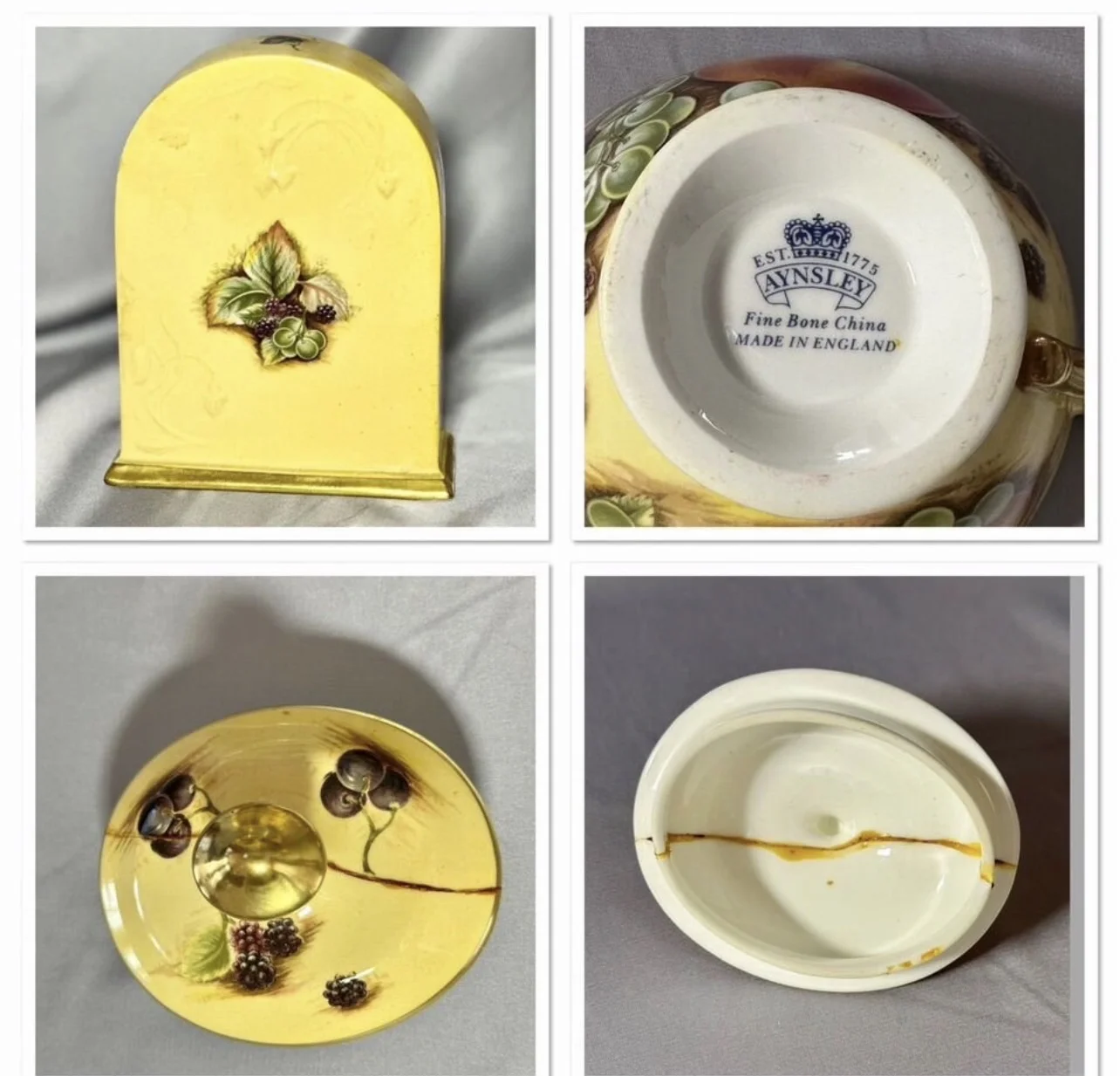 Чайный сервиз фарфор Aynsley Orchard Gold - миниатюра 7
