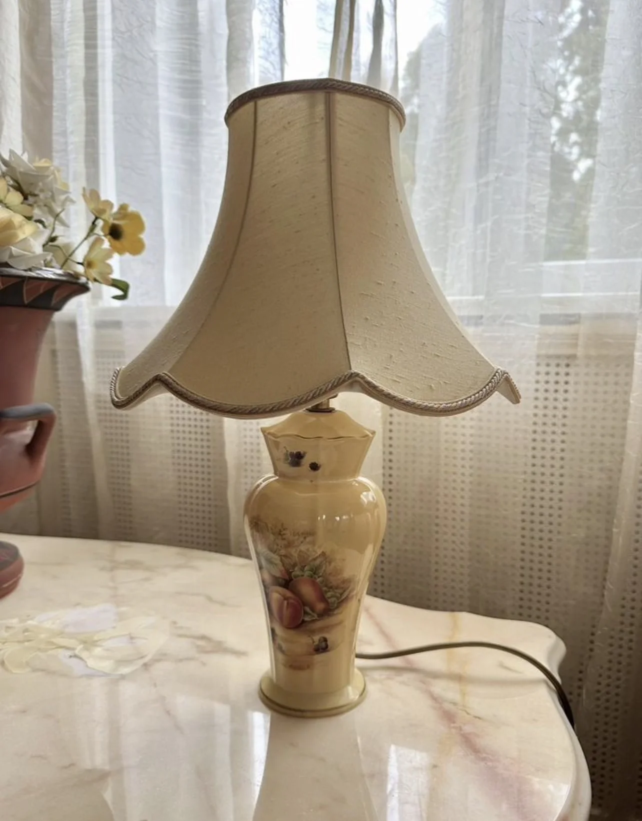 Лампа Aynsley Orchard Gold, Ваза фарфор Англия - миниатюра 4