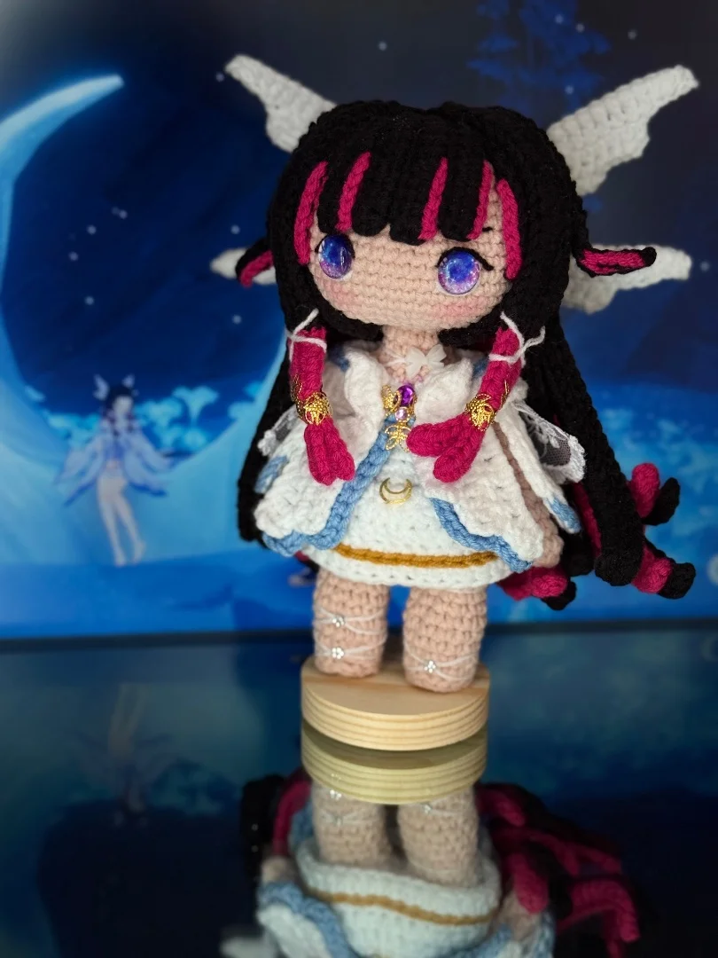 Вязаная игрушка Коломбина Геншин Импакт - миниатюра 6