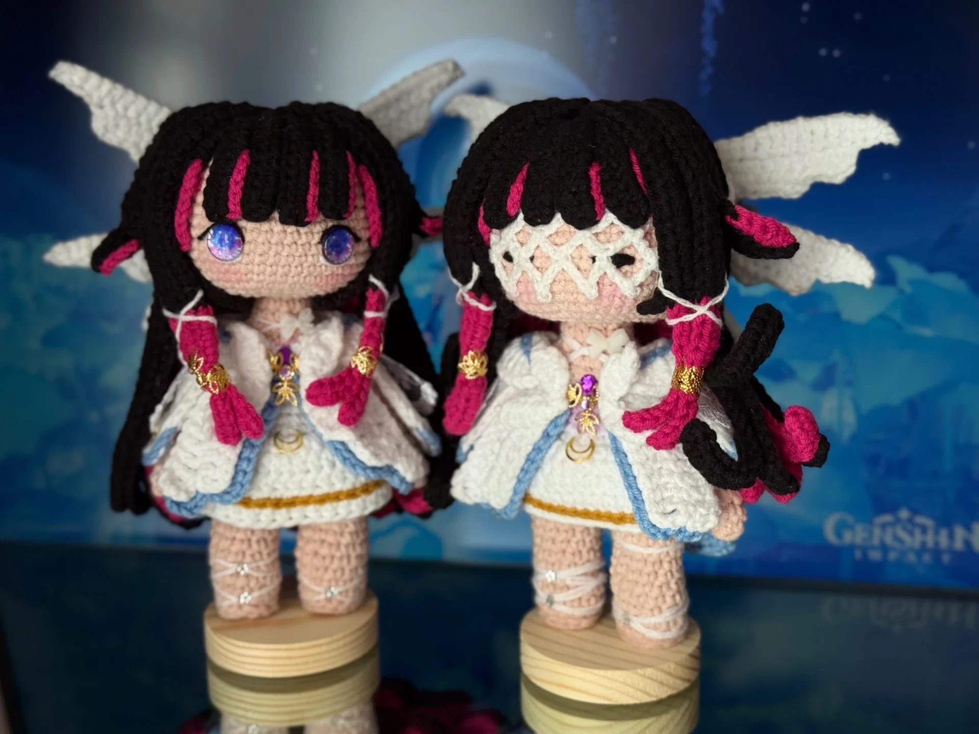 Вязаная игрушка Коломбина Геншин Импакт - миниатюра 8