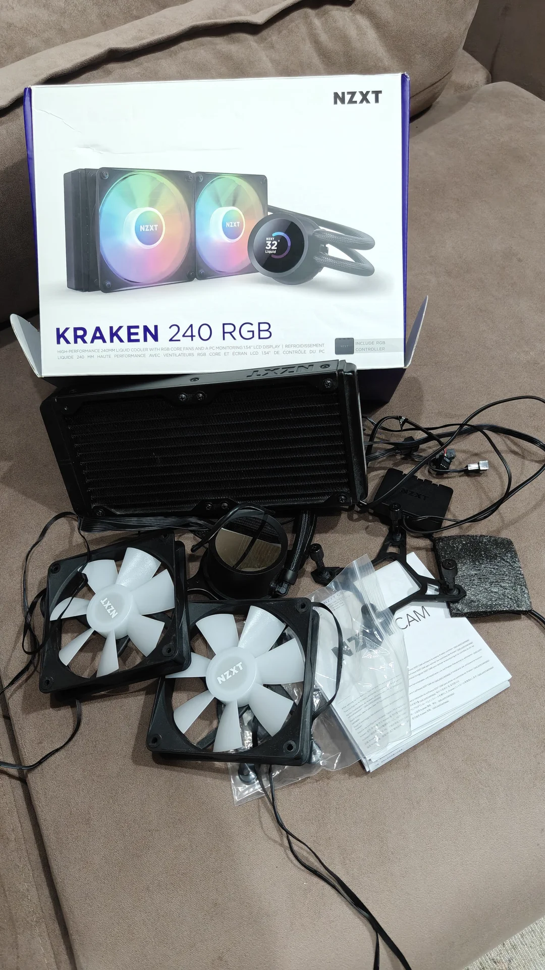 Водяное охлаждение для пк NZXT Kraken 240 rgb - миниатюра 3