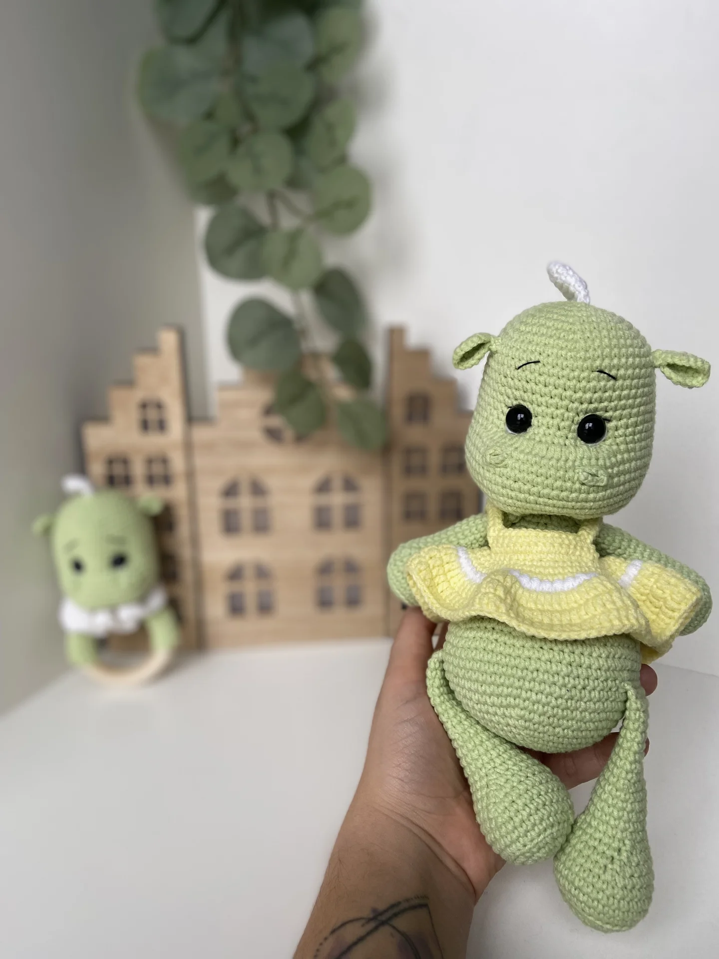 Вязаная игрушка дракон - изображение 1