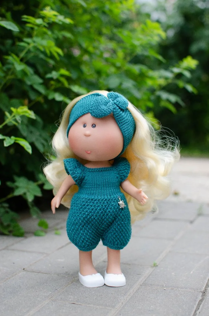 Одежда для куклы Mia и Pippa (Мия и Пиппа) 30 см. Комбинезон и повязка на голову. - миниатюра 3