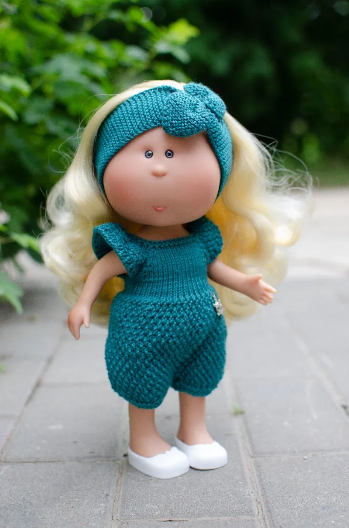 Одежда для куклы Mia и Pippa (Мия и Пиппа) 30 см. Комбинезон и повязка на голову. - миниатюра 4