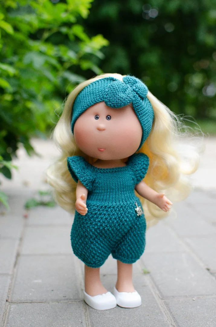Одежда для куклы Mia и Pippa (Мия и Пиппа) 30 см. Комбинезон и повязка на голову. - миниатюра 5