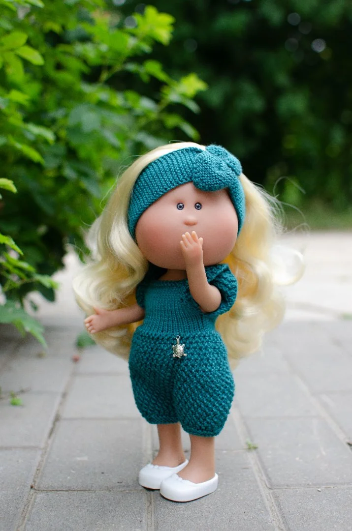 Одежда для куклы Mia и Pippa (Мия и Пиппа) 30 см. Комбинезон и повязка на голову. - миниатюра 7