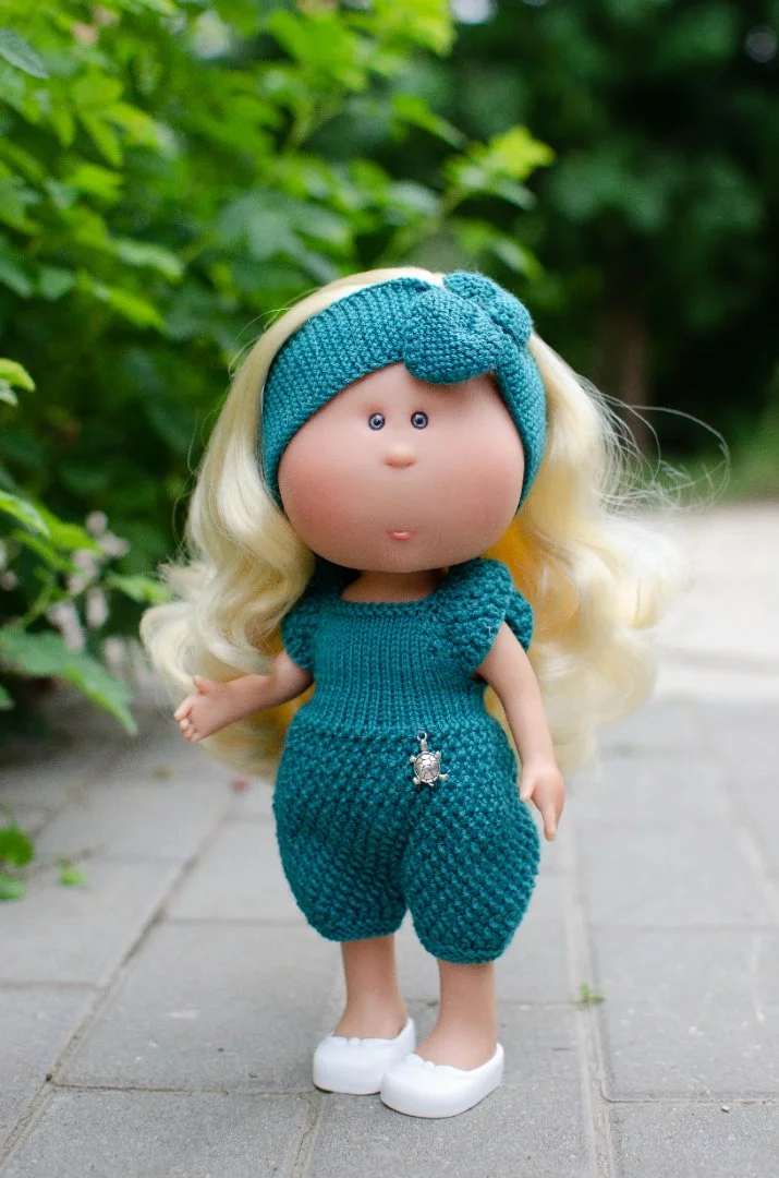 Одежда для куклы Mia и Pippa (Мия и Пиппа) 30 см. Комбинезон и повязка на голову. - миниатюра 9