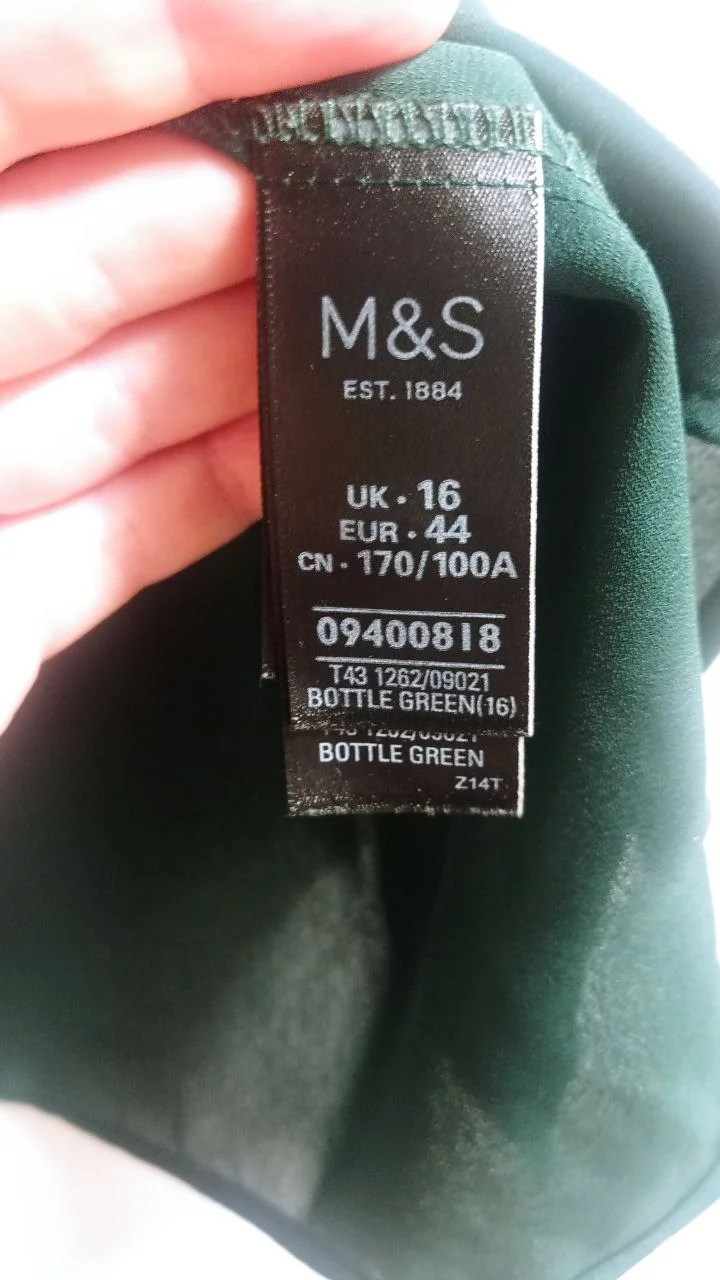 Зелёная блузка Marks & Spencer, размер RU 52 / EUR 44 - миниатюра 5