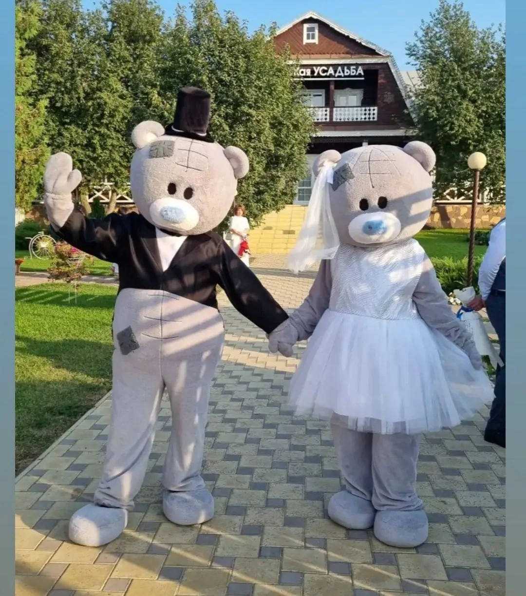 Поздравление ростовыми куклами/Белый медведь и др - миниатюра 6