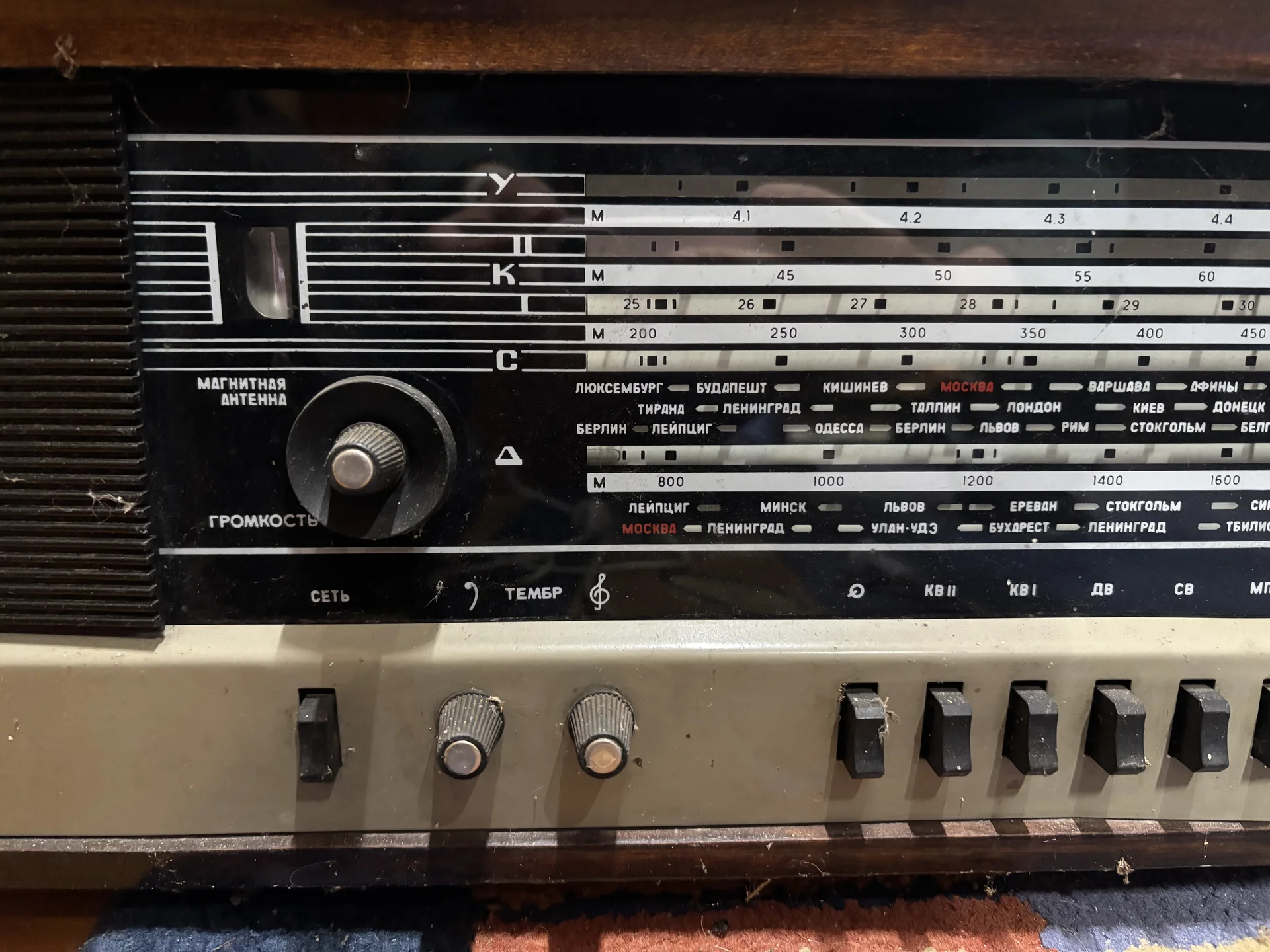 Радиола СССР винтаж ретро тумба - миниатюра 4