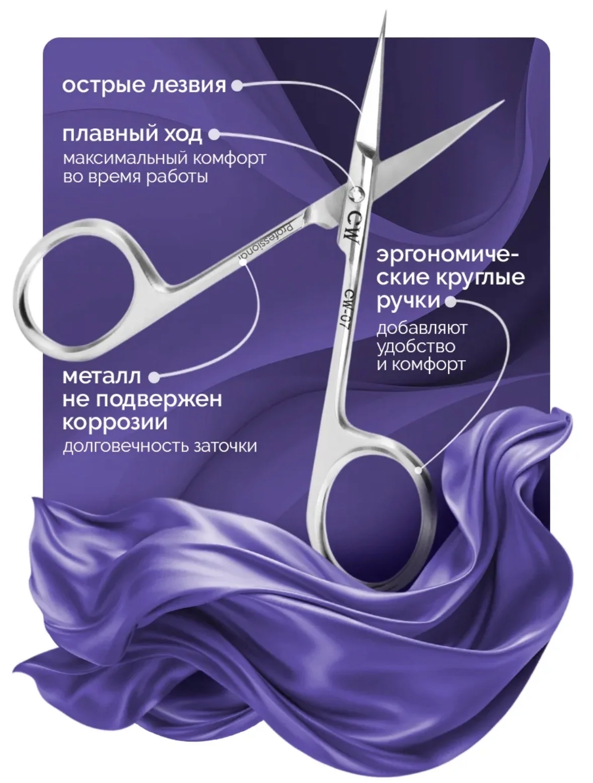 Ножницы маникюрные для кутикулы - миниатюра 4