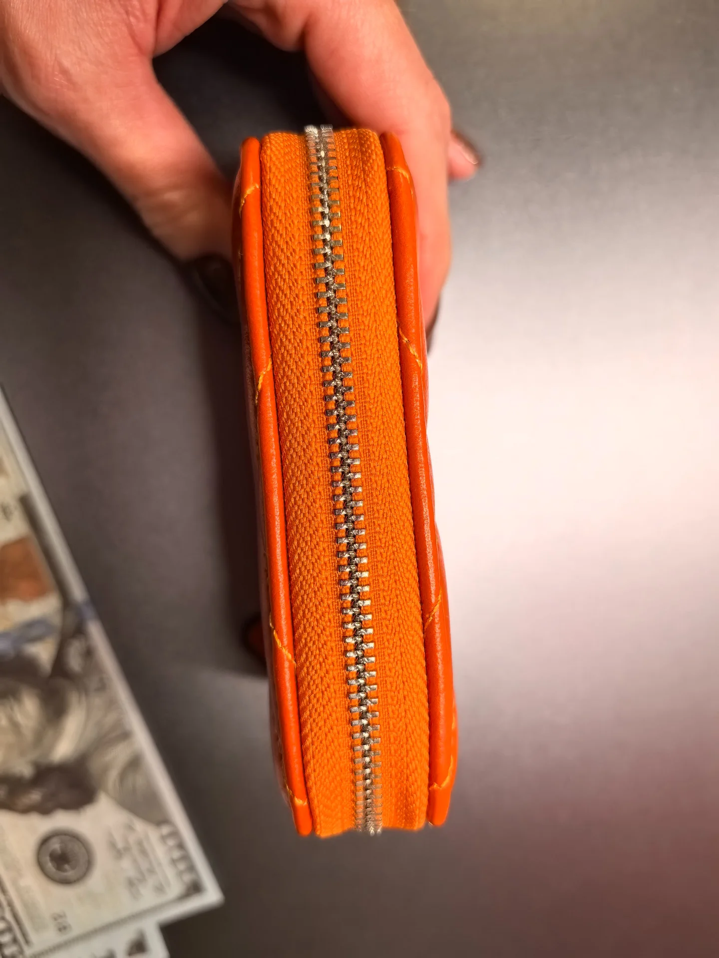 Кошелёк YSL оранжевый - миниатюра 4