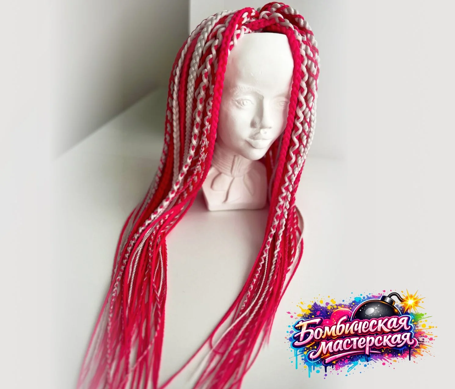 ДЕ КОСЫ «PINK» РУЧНАЯ РАБОТА - миниатюра 4
