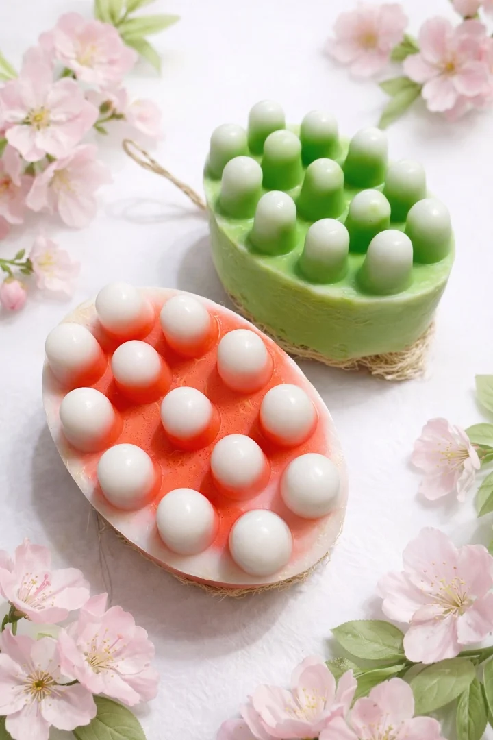 Массажное мыло с люфой ручной работы - изображение 1