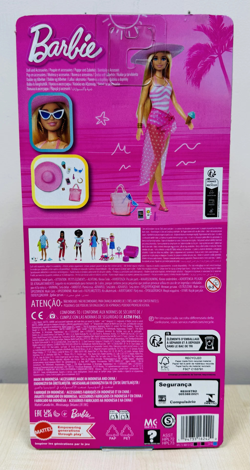 Кукла Barbie Пляжный день Барби - миниатюра 2