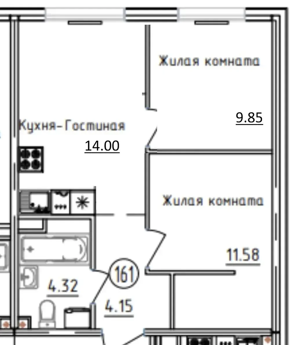 Продам квартиру в юго-западном районе - миниатюра 16