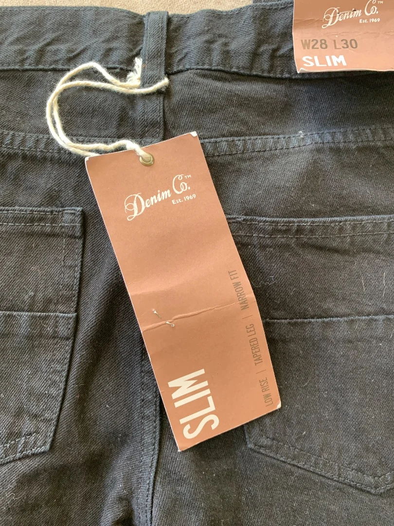 Черные новые джинсы W28 L30 - миниатюра 6