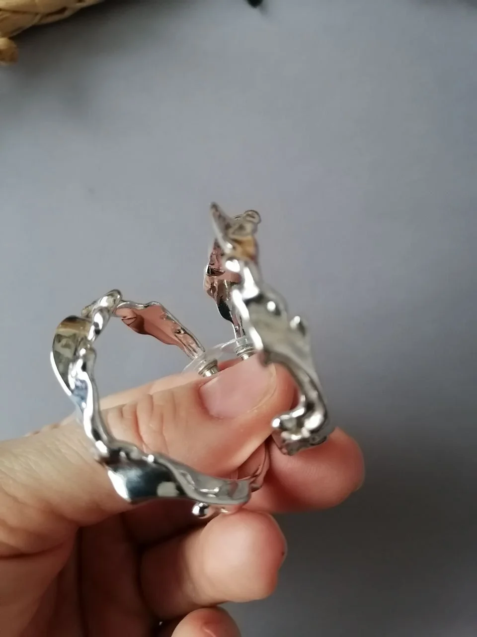 Серьги женские кольца большие - миниатюра 7