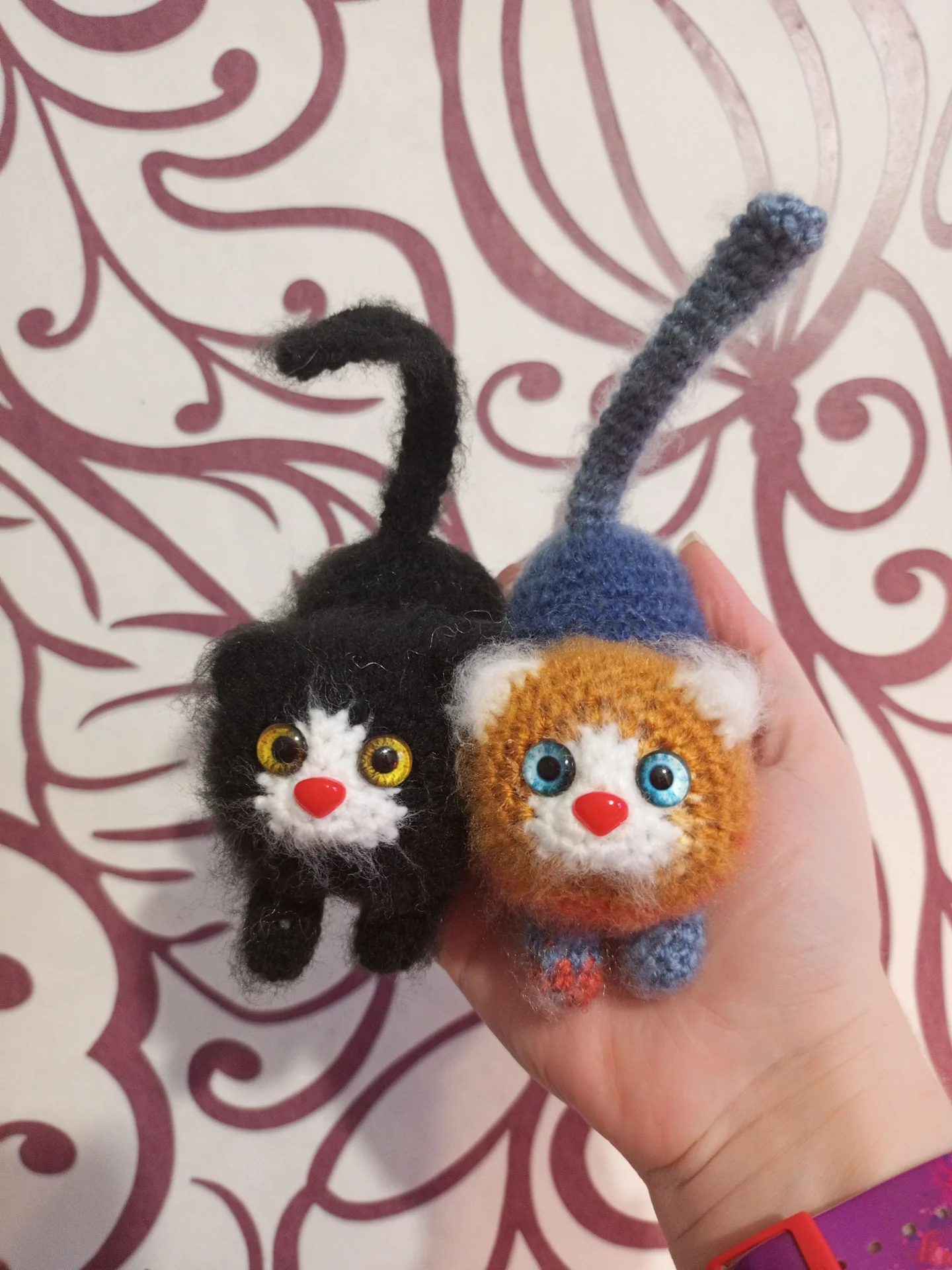Вязаные игрушки котики - миниатюра 5
