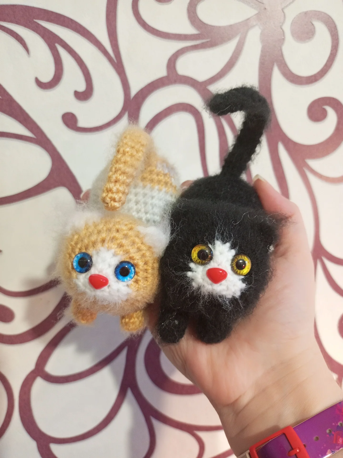 Вязаные игрушки котики - миниатюра 6