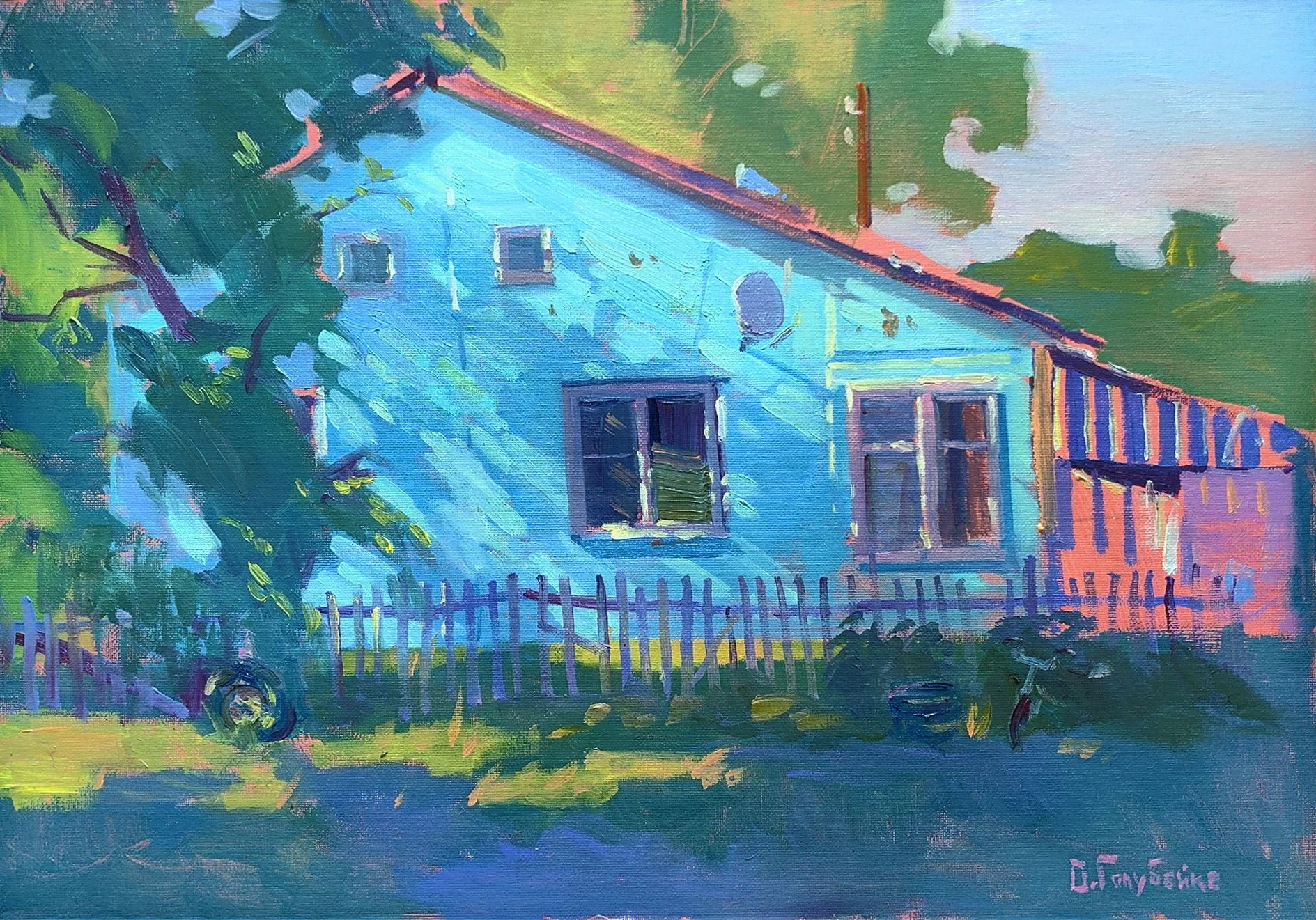 Картина маслом, пейзаж - миниатюра 2