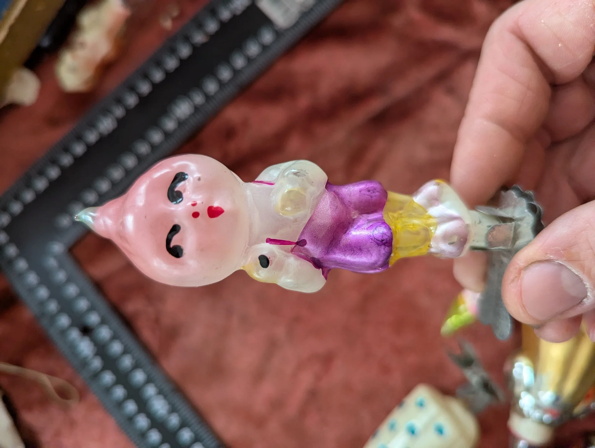 елочная игрушка Чипполино старинная СССР стекло чи - миниатюра 2