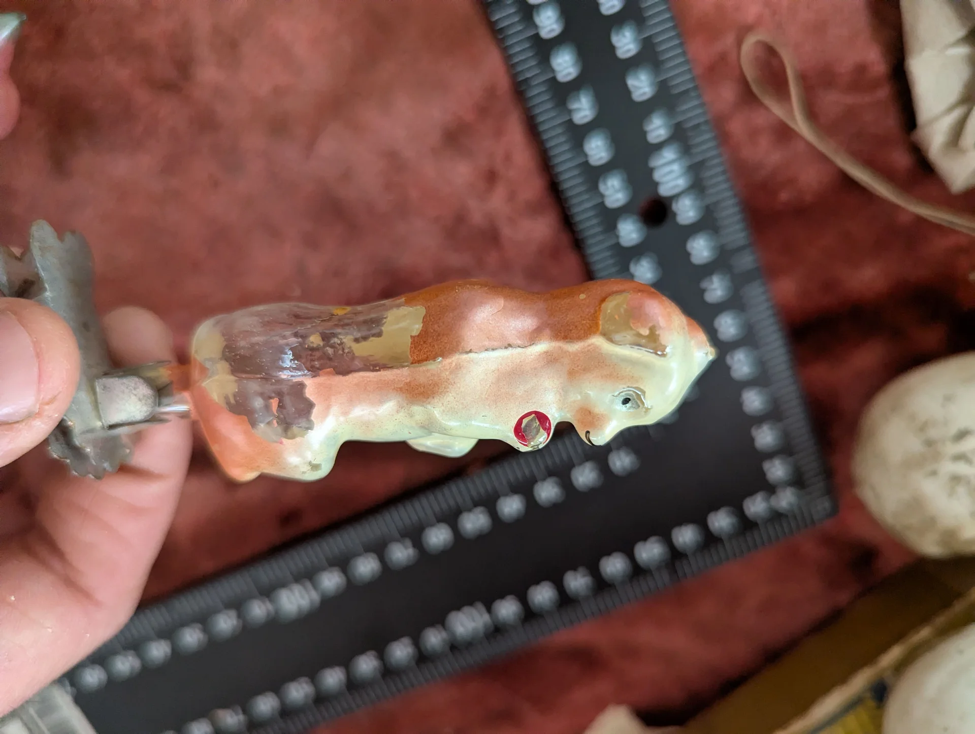 Елочная игрушка. Собака Манюня Собачка . Стекло. П - миниатюра 4