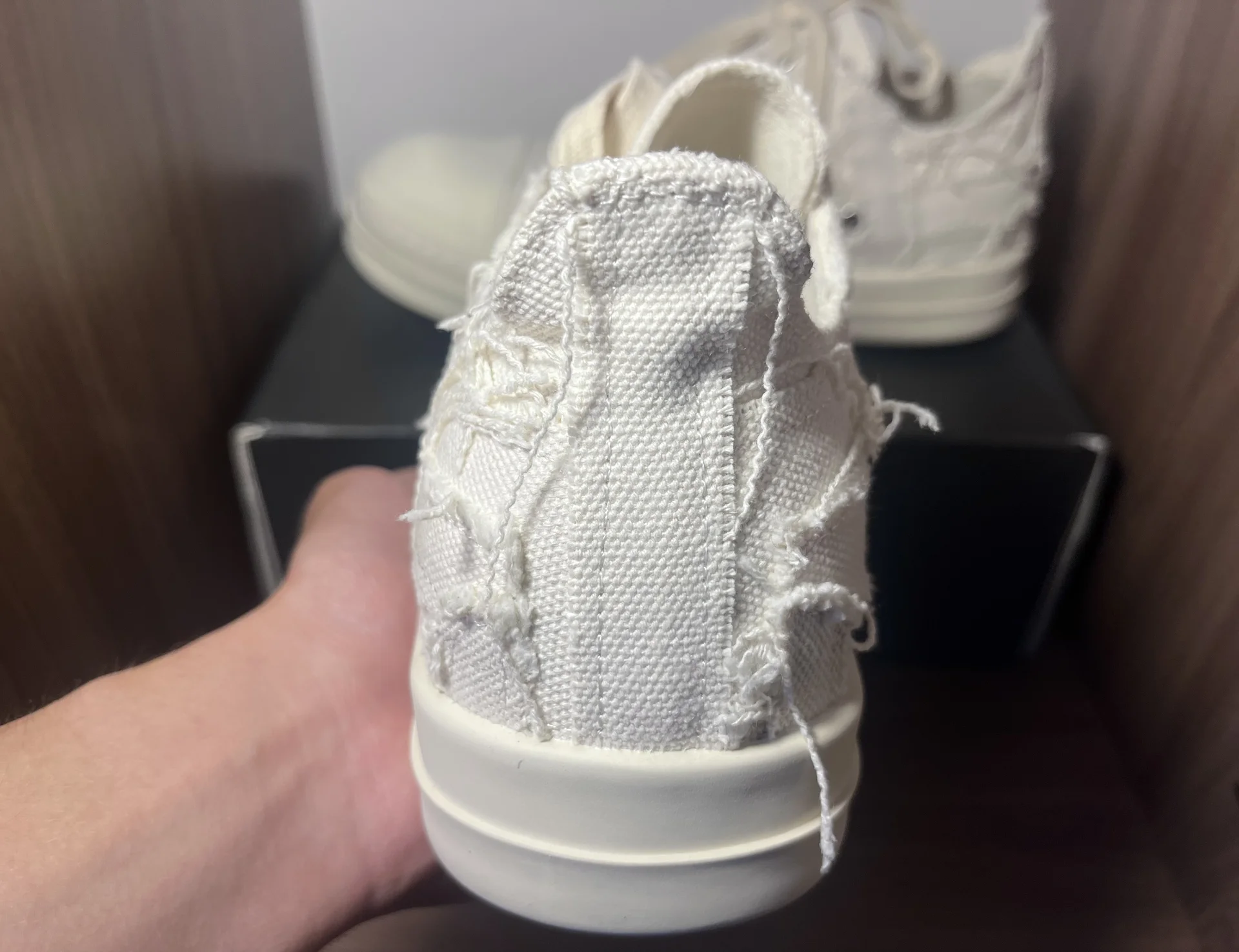 кеды rick owens ramones distressed - миниатюра 4
