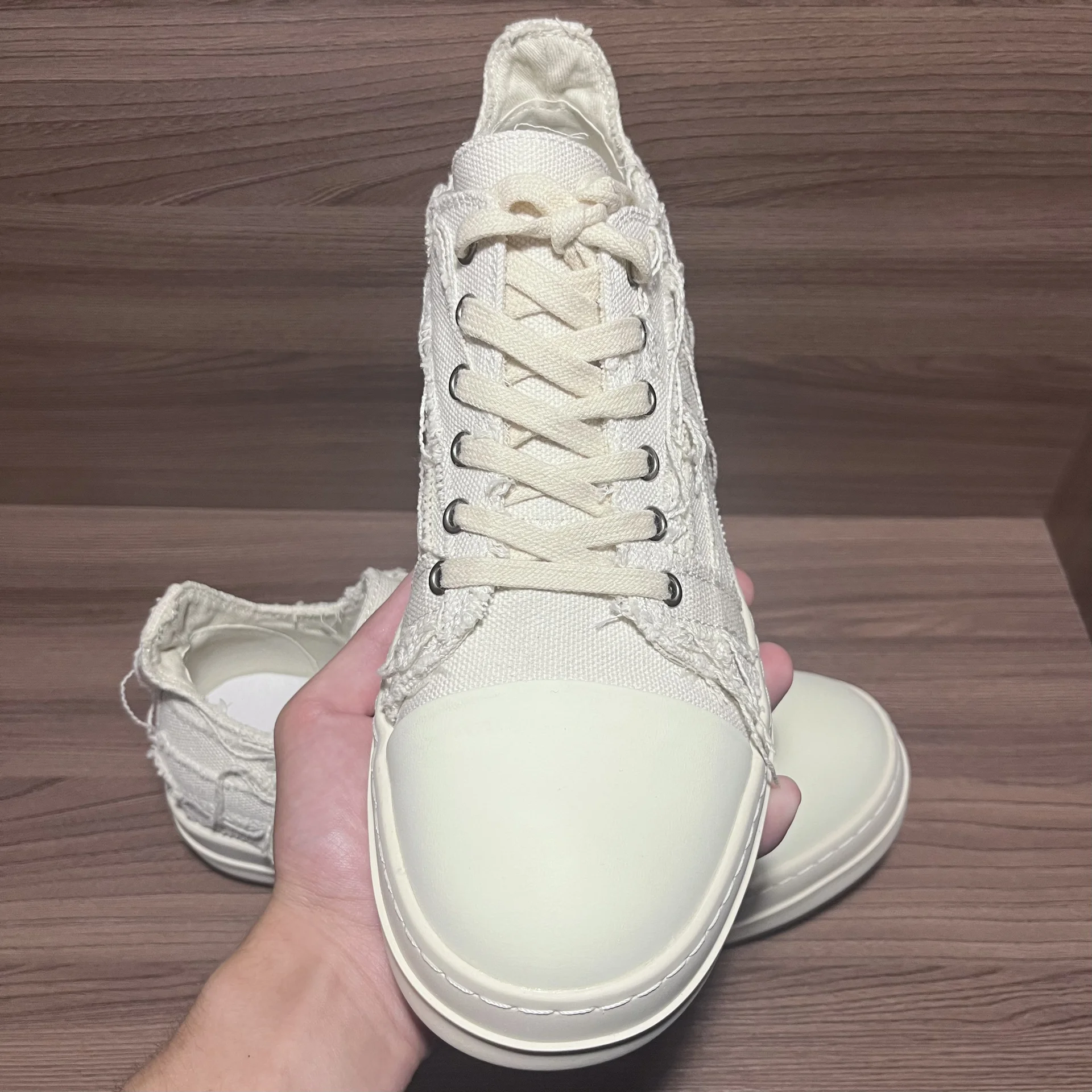 кеды rick owens ramones distressed - миниатюра 4