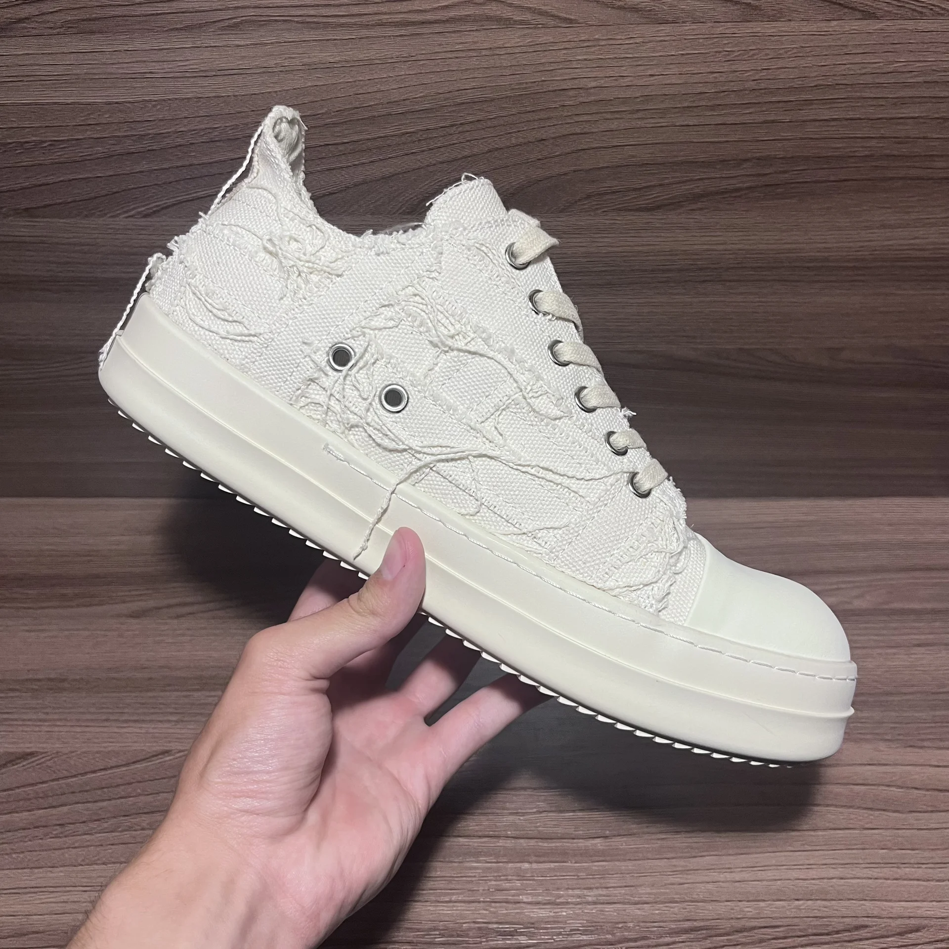 кеды rick owens ramones distressed - миниатюра 6
