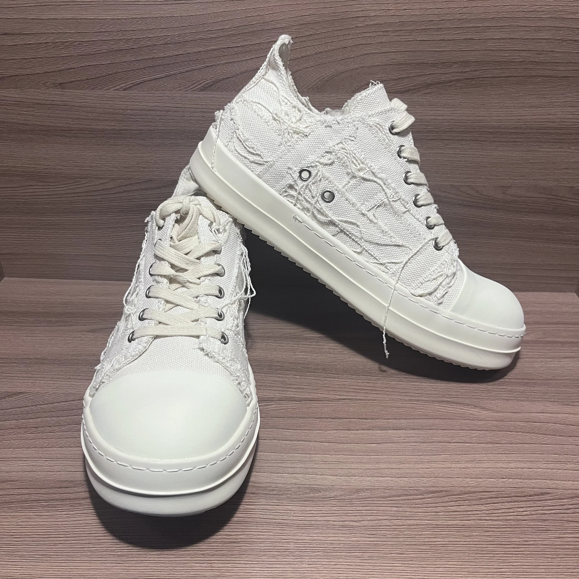 кеды rick owens ramones distressed - миниатюра 10