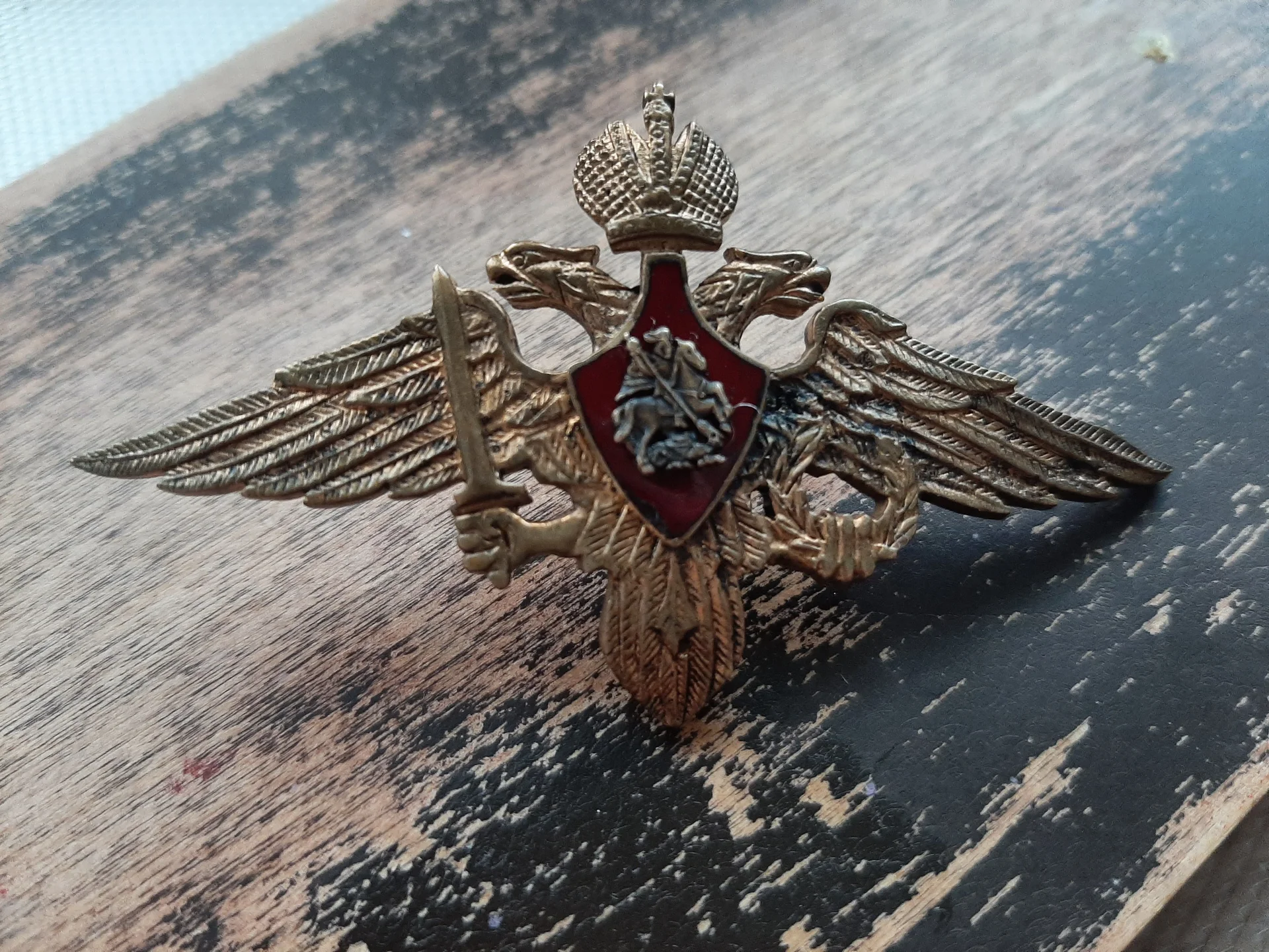 Тулья, кокарда на фуражку Бронза/ эмаль