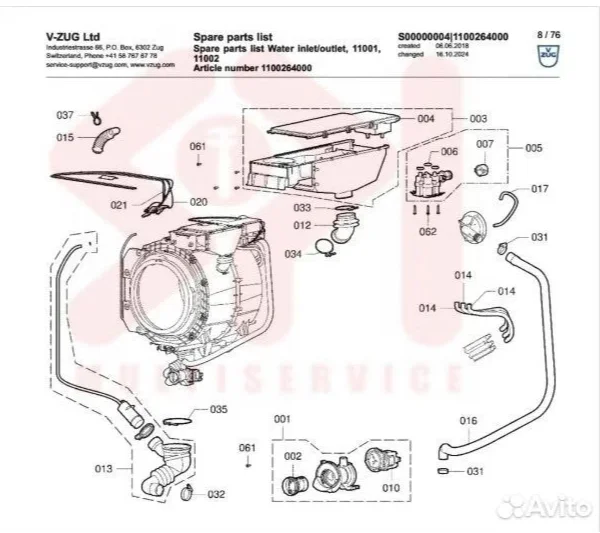 Запчасти для BSH-Smeg-Miele-Asko-Aeg-V-ZUG - миниатюра 10