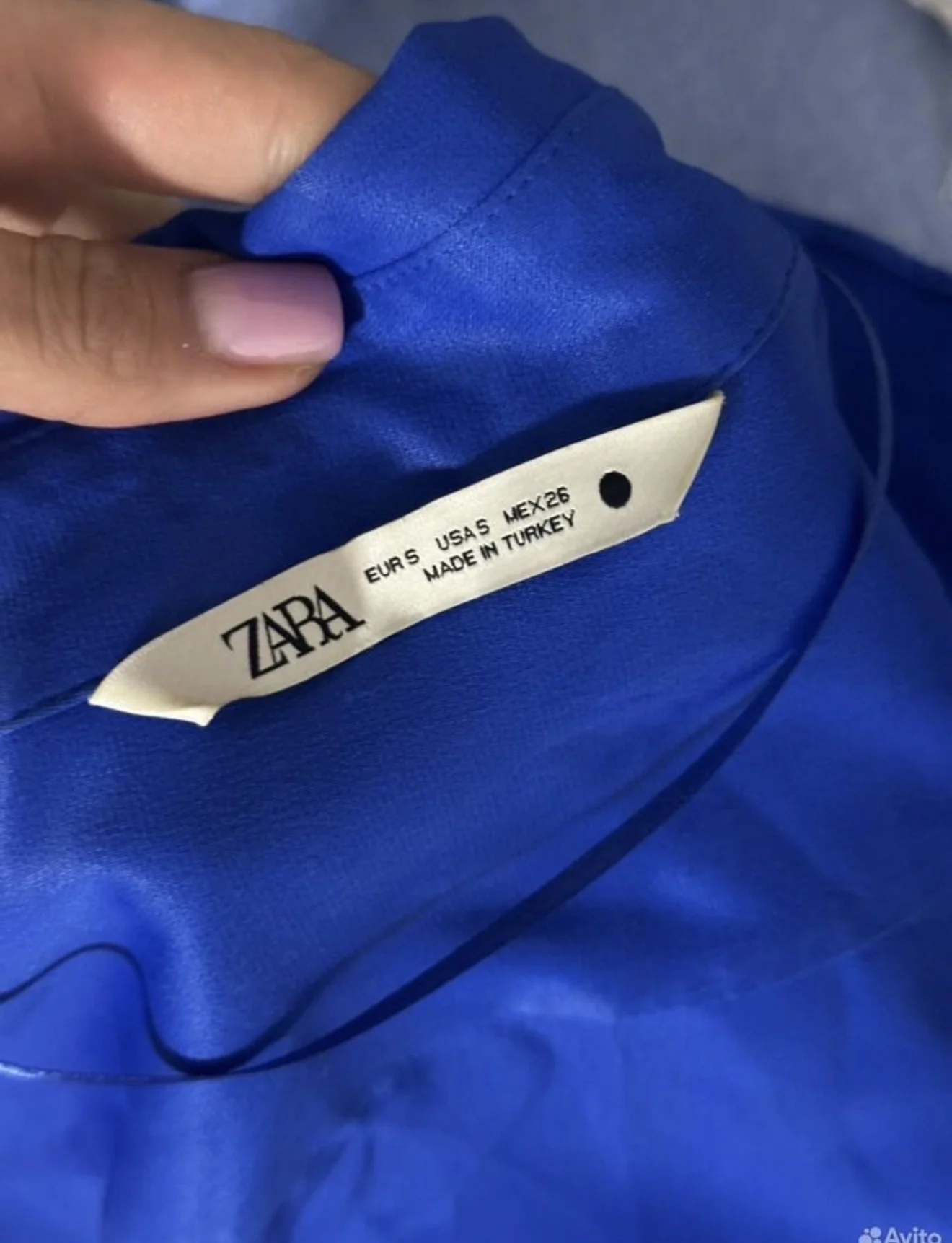 Блузка ZARA синяя - миниатюра 4