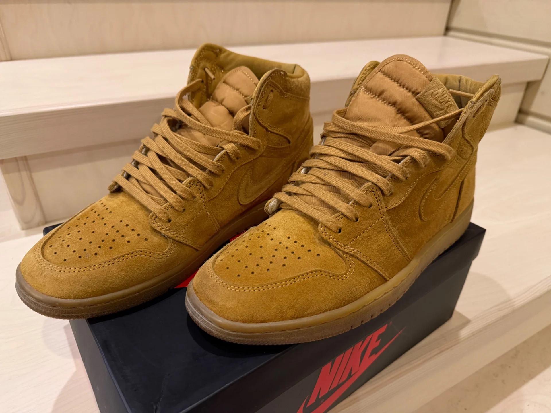 Nike air Jordan 1 retro high wheat - миниатюра 2