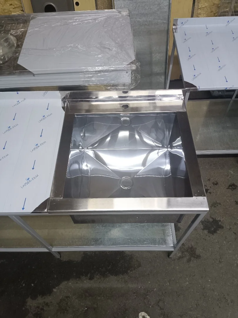 Стол с мойкой  из нержавейки 1200*600мм - миниатюра 2