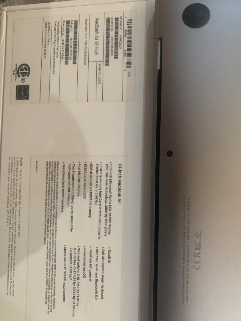 Apple MacBook air 13 2020 i5 8 gb 512 - миниатюра 3