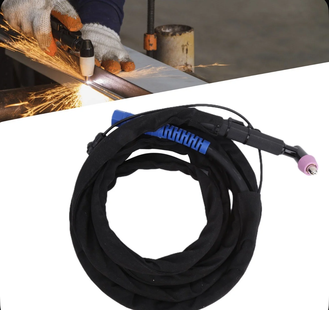 Горелка TIG WP-26 с вентилем и гибким гусаком - миниатюра 2