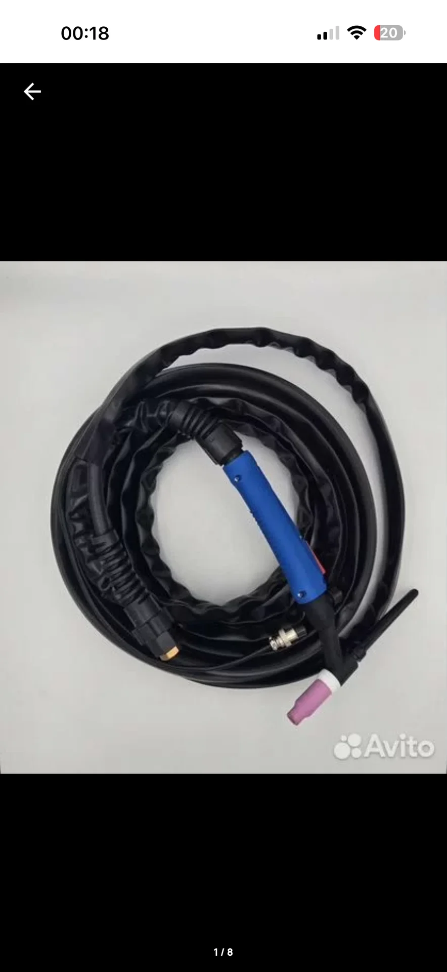 Горелка TIG WP-26 с вентилем и гибким гусаком - миниатюра 7