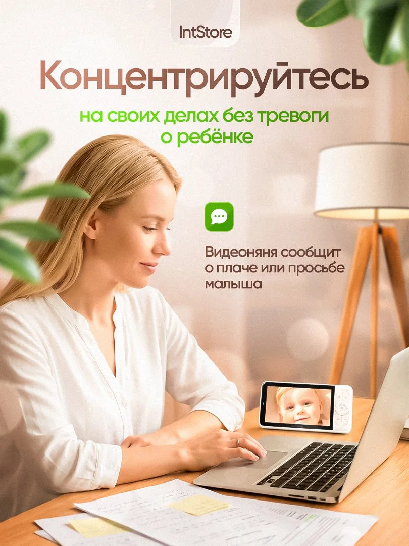 Видеоняня с монитором и приложением новая - миниатюра 12
