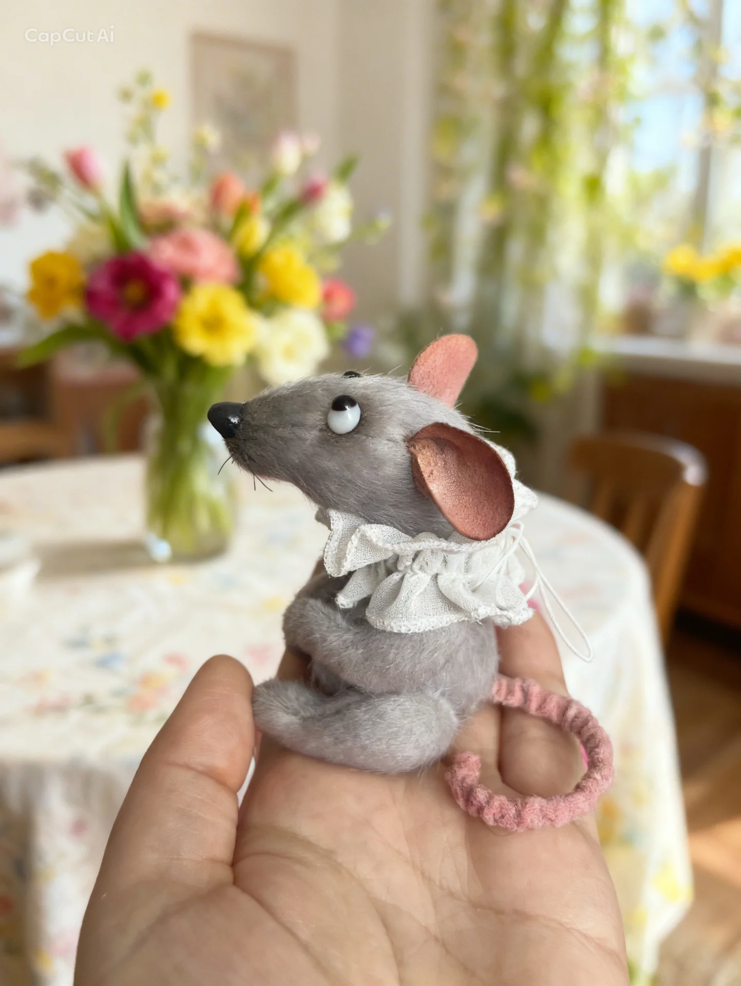 Игрушка ручной работы Мышка (Крыска) - миниатюра 4