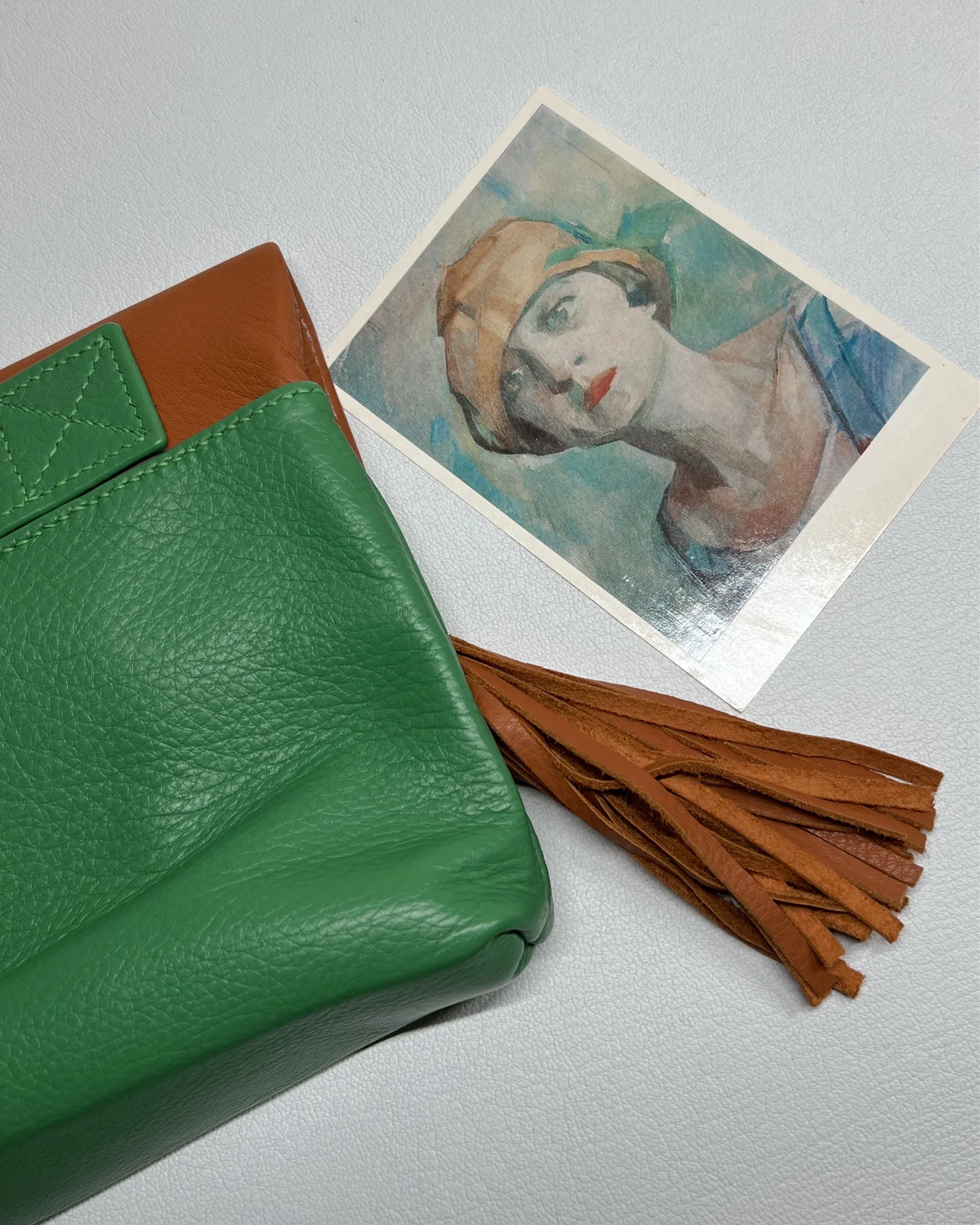 Сумка клатч натуральная кожа - миниатюра 2